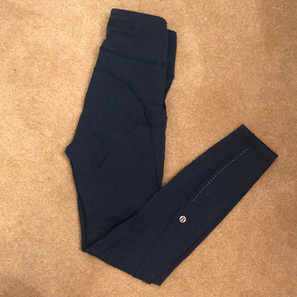 lululemon athletica Pants - Lulu navy blue high rise yoga pants